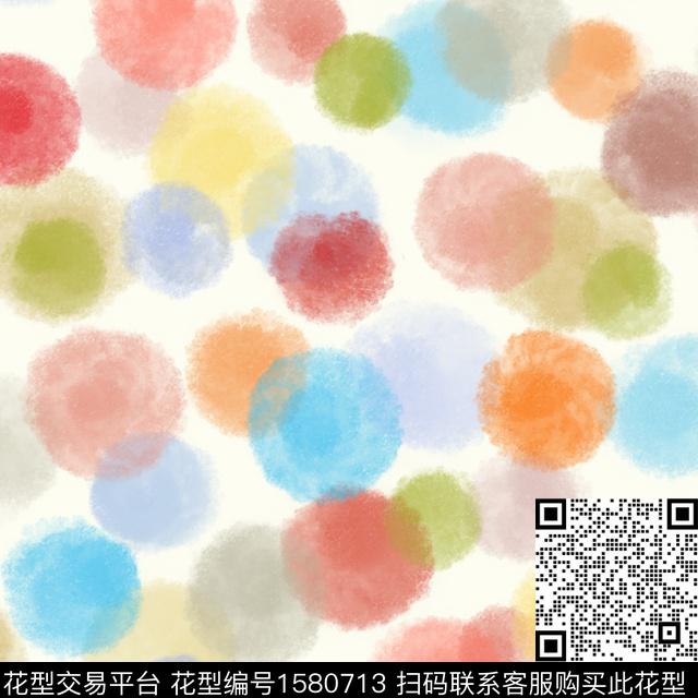 水彩波点几何数码印花华亿平台下载（图片编号: 1580713） - 瓦栏（Walan）