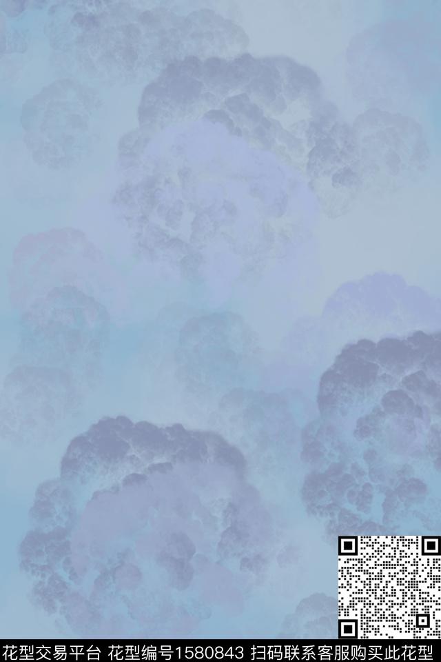 纹理晕染肌理抽象数码印花华亿平台下载（图片编号: 1580843） - 瓦栏（Walan）