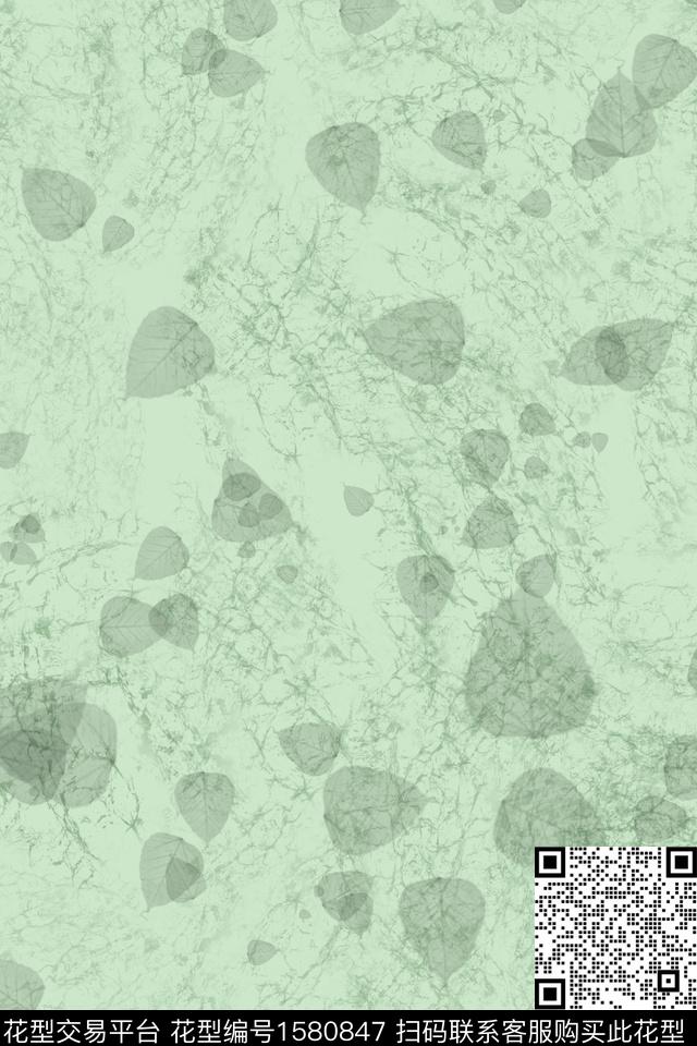 植物纹理绿植树叶数码印花华亿平台下载（图片编号: 1580847） - 瓦栏（Walan）