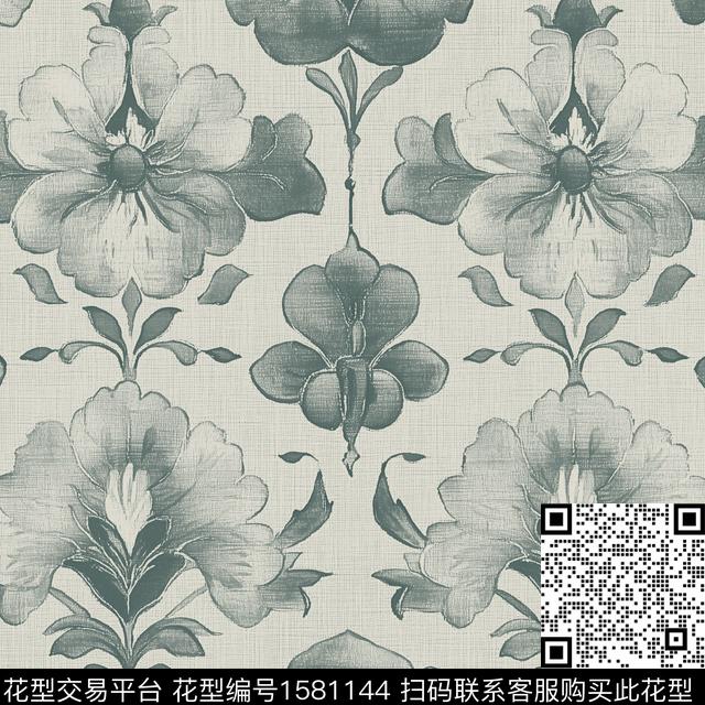 花卉大花墙纸数码印花华亿平台下载（图片编号: 1581144） - 瓦栏（Walan）