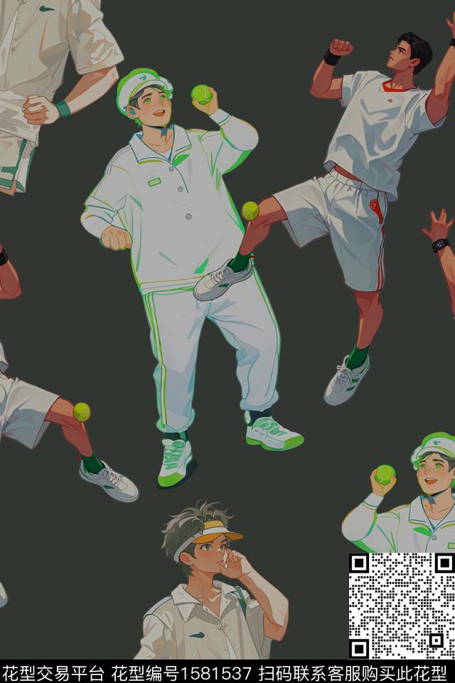 人物动漫人物网球数码印花华亿平台下载（图片编号: 1581537） - 瓦栏（Walan）