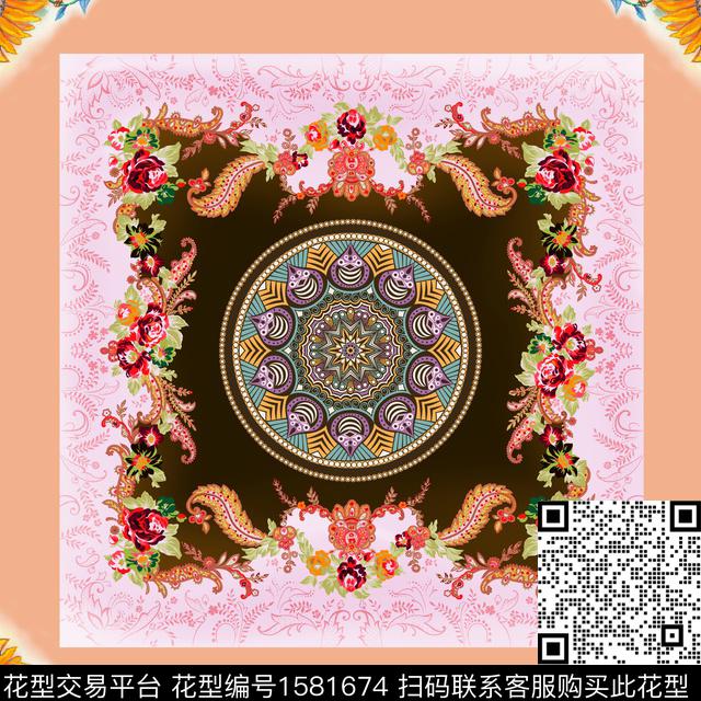 民族风花鸟古典纹样数码印花华亿平台下载（图片编号: 1581674） - 瓦栏（Walan）