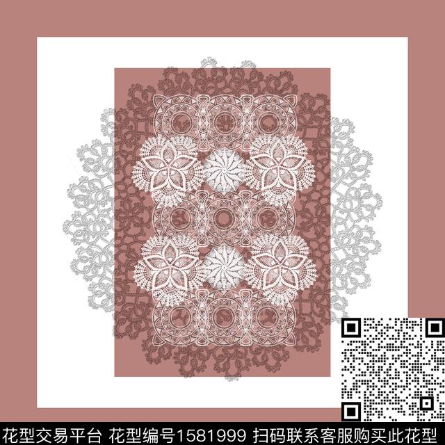 线条画民族风曼陀罗数码印花华亿平台下载（图片编号: 1581999） - 瓦栏（Walan）