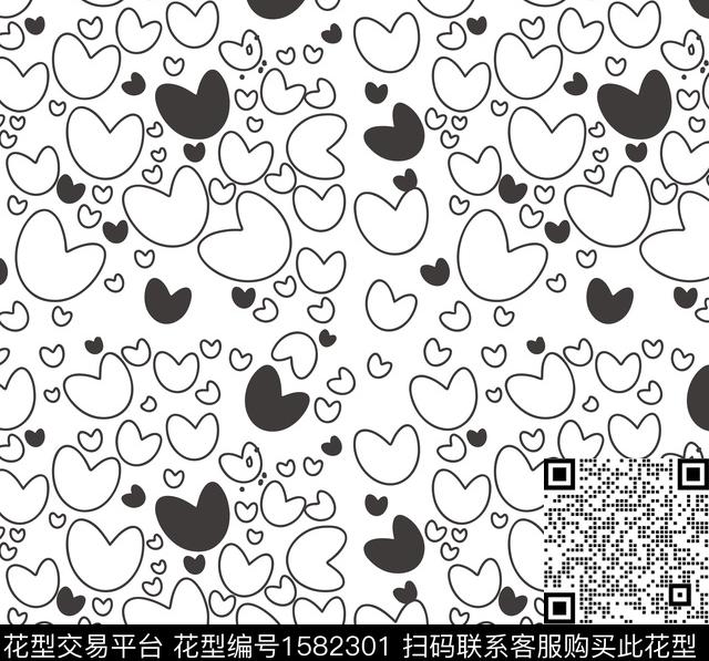 趣味线条画童装传统印花华亿平台下载（图片编号: 1582301） - 瓦栏（Walan）