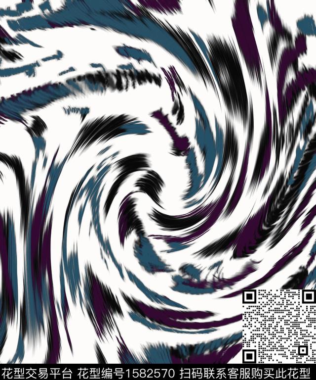 晕染肌理渐变抽象数码印花华亿平台下载（图片编号: 1582570） - 瓦栏（Walan）