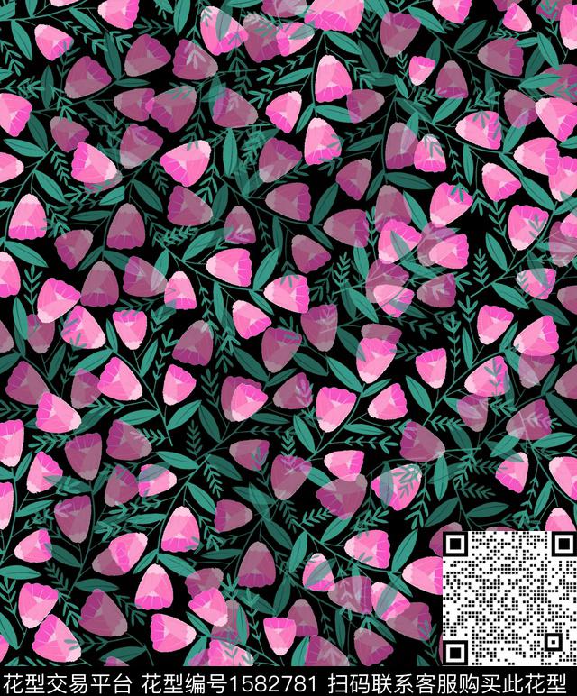 花卉小碎花平面花卉数码印花华亿平台下载（图片编号: 1582781） - 瓦栏（Walan）