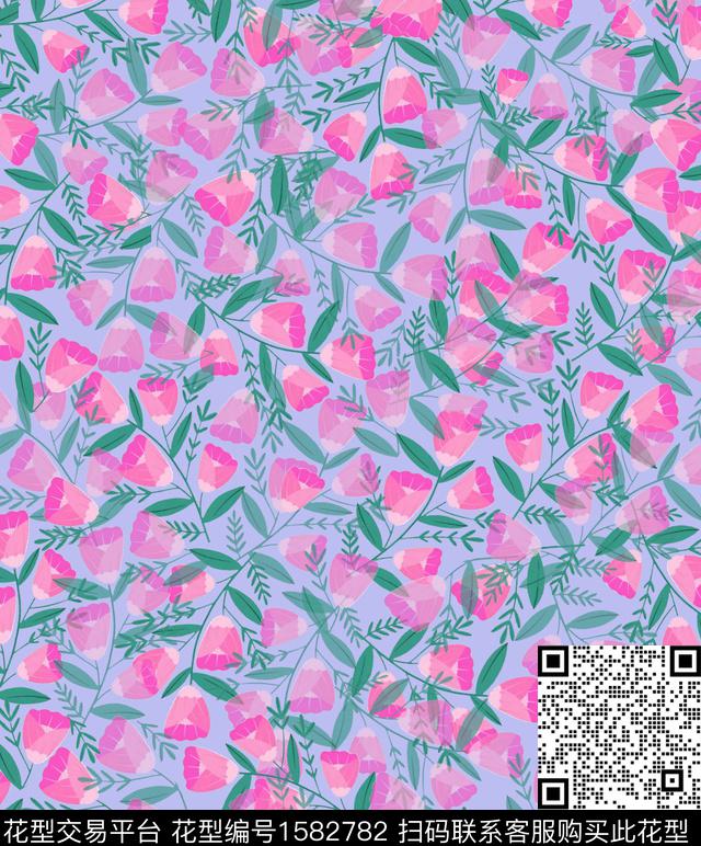 家纺小碎花连衣裙传统印花华亿平台下载（图片编号: 1582782） - 瓦栏（Walan）