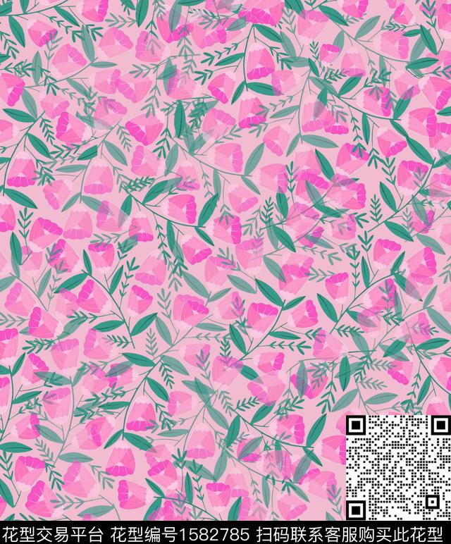 家纺小碎花连衣裙传统印花华亿平台下载（图片编号: 1582785） - 瓦栏（Walan）