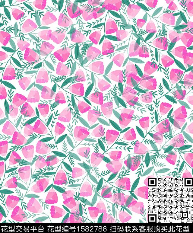 家纺小碎花连衣裙传统印花华亿平台下载（图片编号: 1582786） - 瓦栏（Walan）