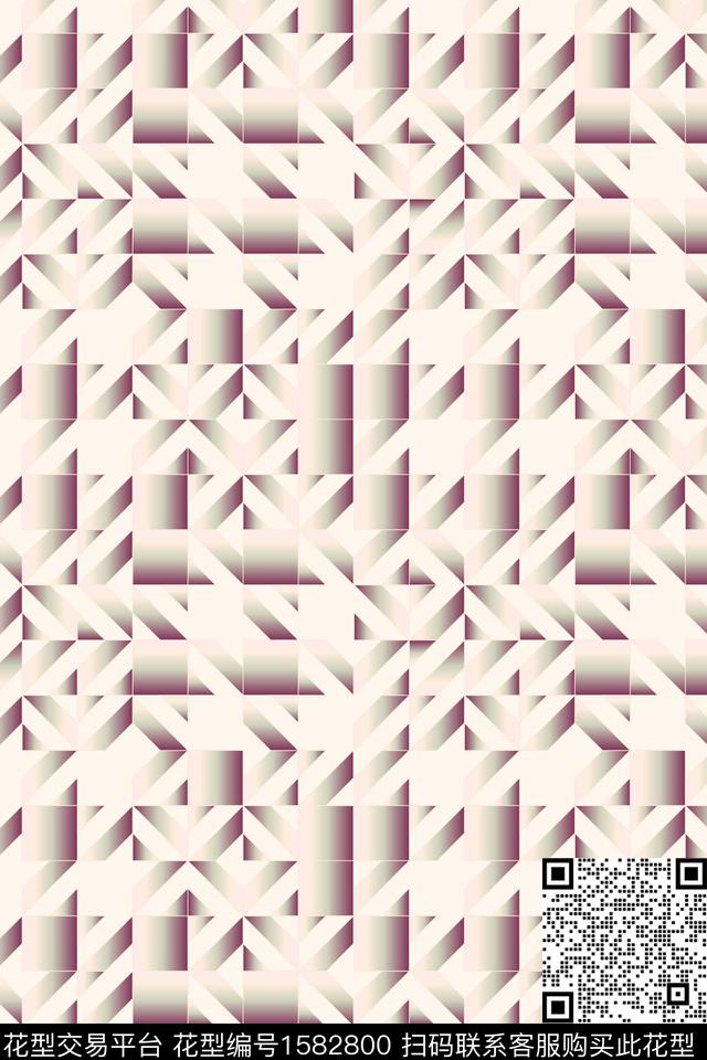 小清新渐变简约数码印花华亿平台下载（图片编号: 1582800） - 瓦栏（Walan）