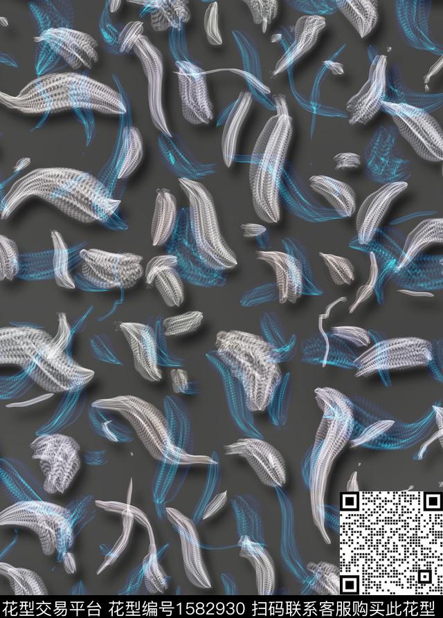 潮牌夹克抽象数码印花华亿平台下载（图片编号: 1582930） - 瓦栏（Walan）