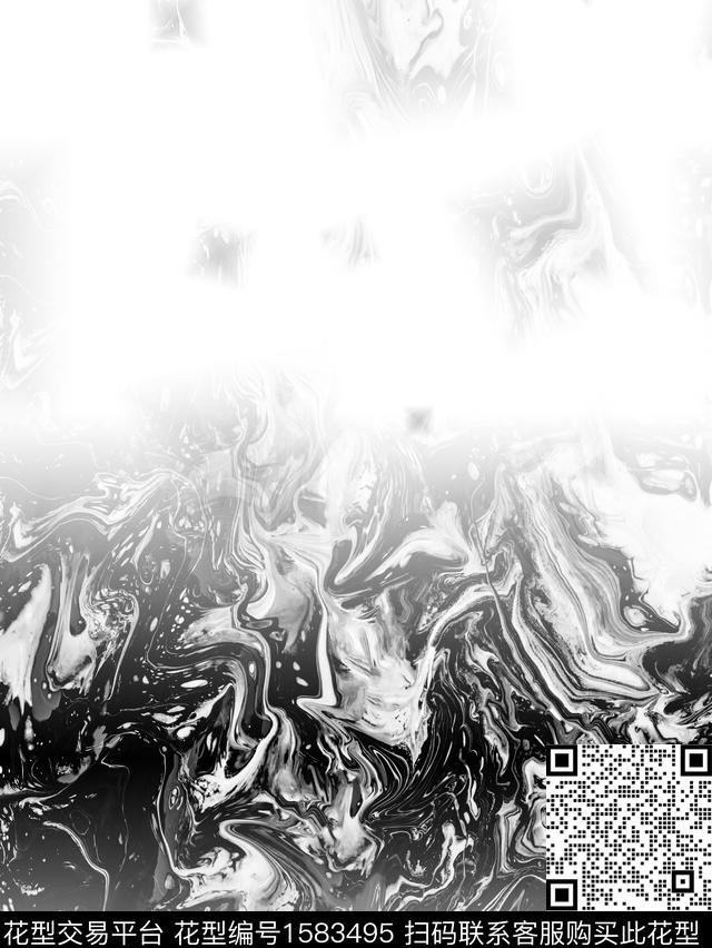 黑白华亿平台抽象定位数码印花华亿平台下载（图片编号: 1583495） - 瓦栏（Walan）