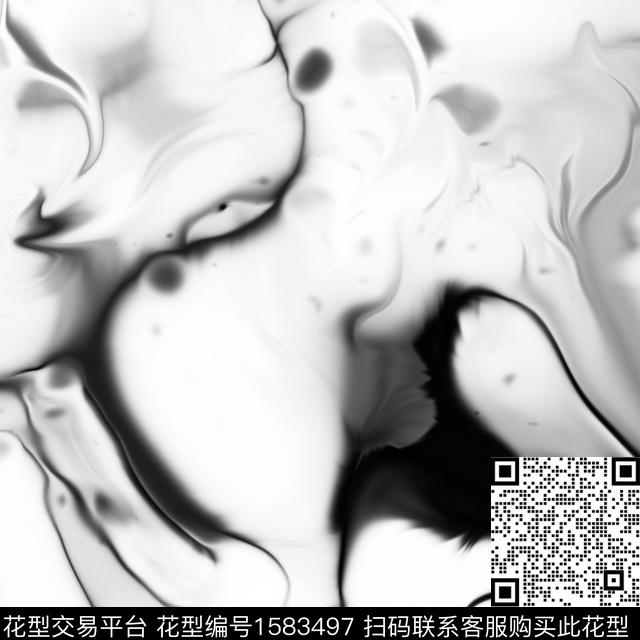 黑白华亿平台抽象休闲数码印花华亿平台下载（图片编号: 1583497） - 瓦栏（Walan）