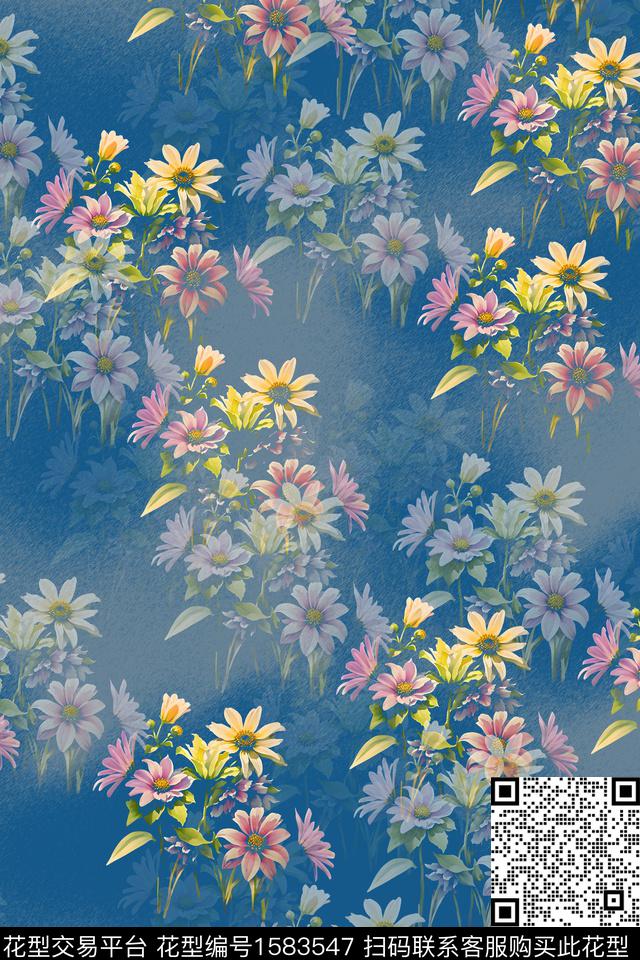 小碎花大牌风数码华亿平台数码印花华亿平台下载（图片编号: 1583547） - 瓦栏（Walan）