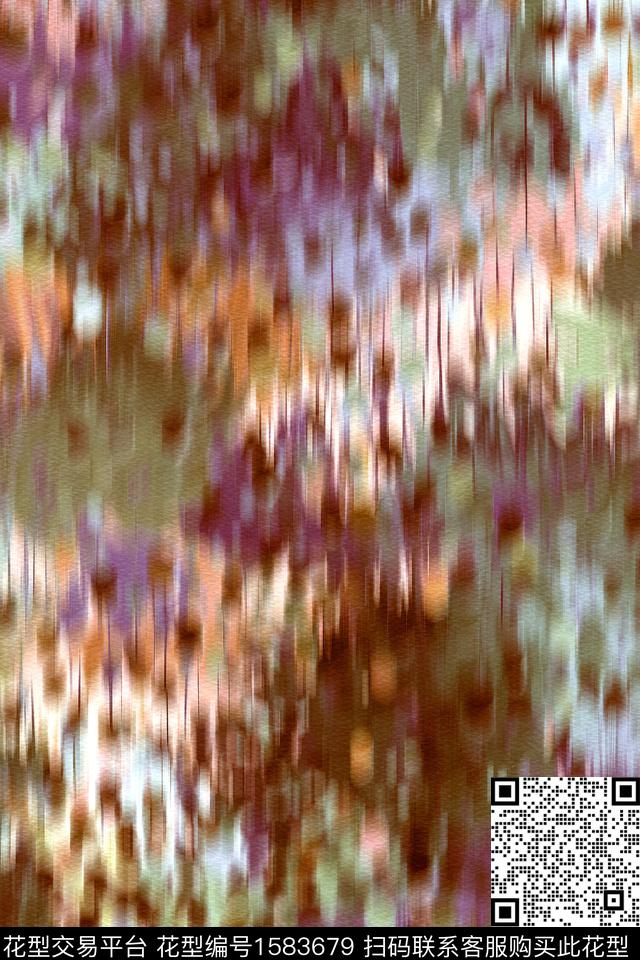 复古抽象油画华亿平台数码印花华亿平台下载（图片编号: 1583679） - 瓦栏（Walan）