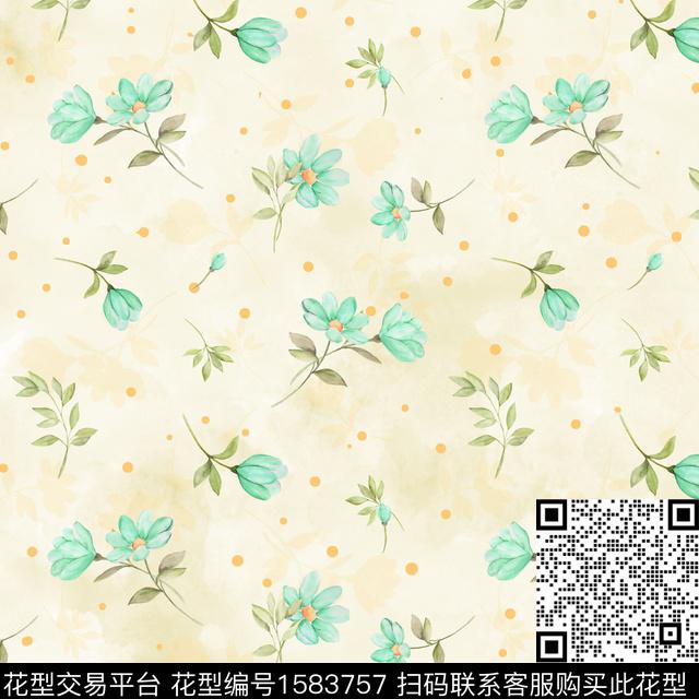 花卉小碎花波点数码印花华亿平台下载（图片编号: 1583757） - 瓦栏（Walan）