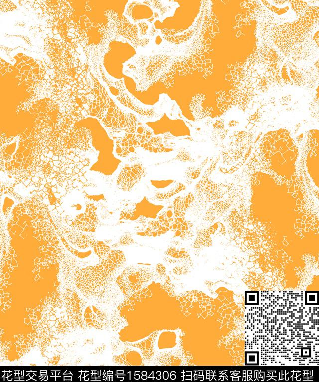 抽象肌理网状传统印花华亿平台下载（图片编号: 1584306） - 瓦栏（Walan）