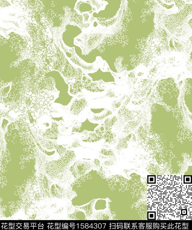 线条肌理网布蕾丝传统印花华亿平台下载（图片编号: 1584307） - 瓦栏（Walan）