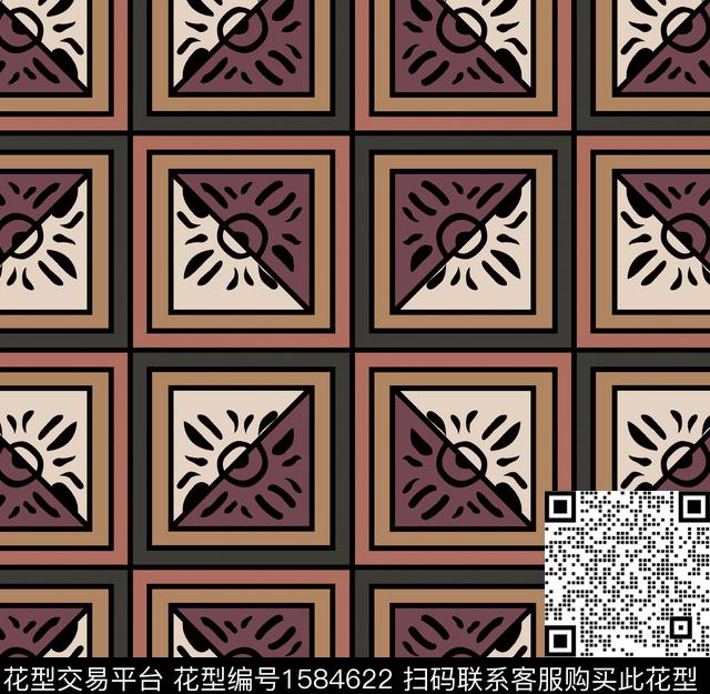 民族风衬衫复古数码印花华亿平台下载（图片编号: 1584622） - 瓦栏（Walan）