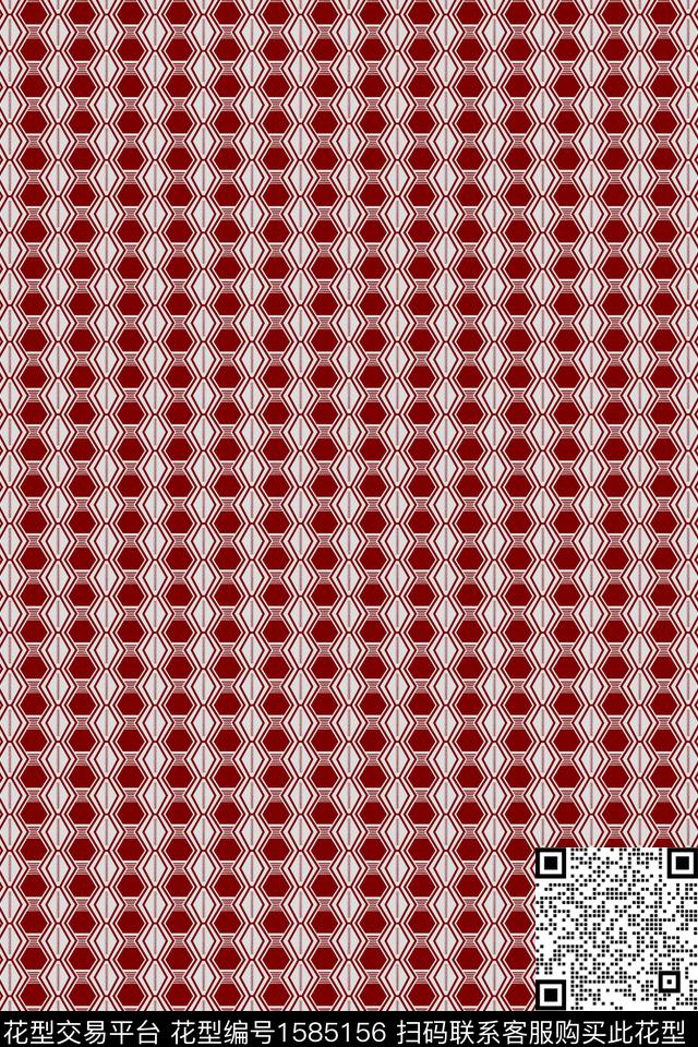 几何格子条纹数码印花华亿平台下载（图片编号: 1585156） - 瓦栏（Walan）