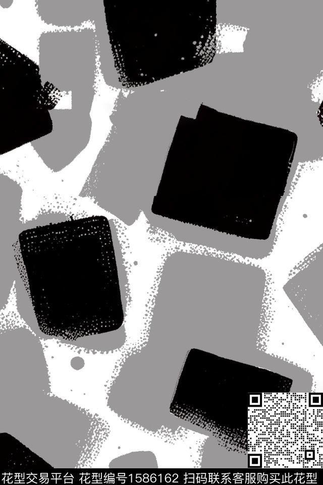 休闲几何笔触数码印花华亿平台下载（图片编号: 1586162） - 瓦栏（Walan）