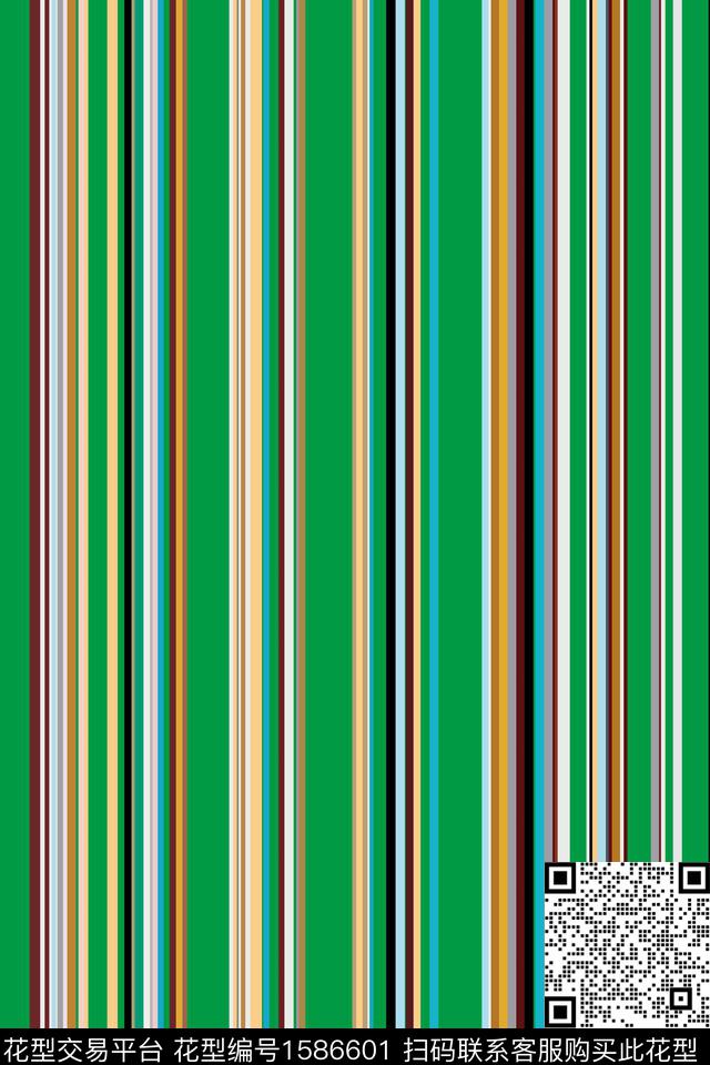 衬衫绿色条纹传统印花华亿平台下载（图片编号: 1586601） - 瓦栏（Walan）