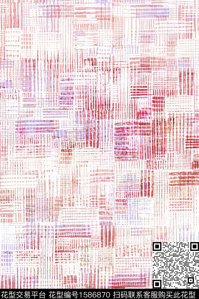 水彩条纹抽象数码印花华亿平台下载（图片编号: 1586870） - 瓦栏（Walan）