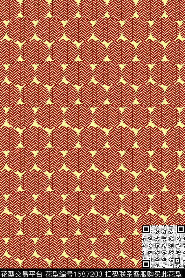 几何条纹传统印花华亿平台下载（图片编号: 1587203） - 瓦栏（Walan）