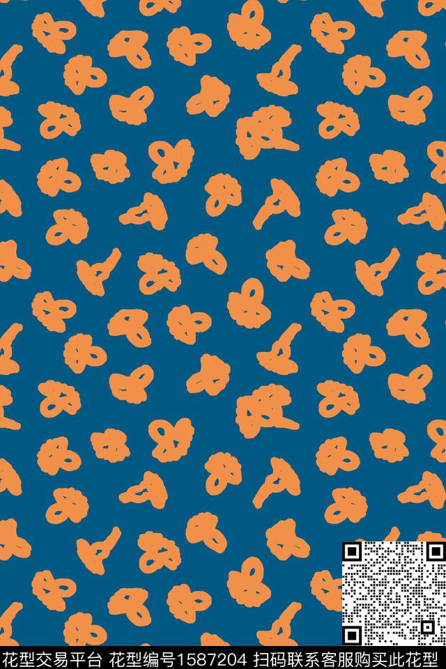花卉小碎花抽象花卉传统印花华亿平台下载（图片编号: 1587204） - 瓦栏（Walan）