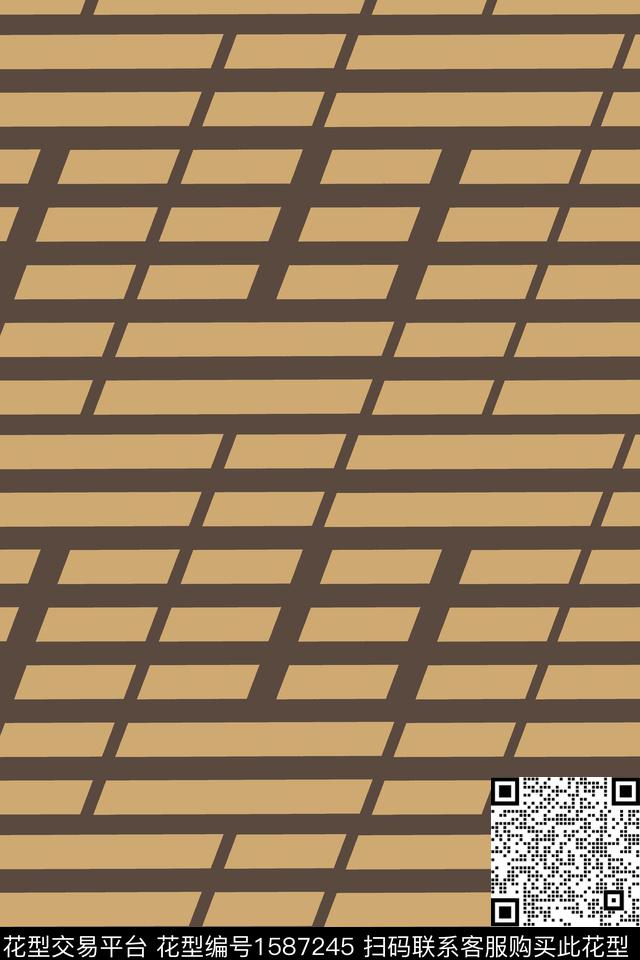 几何条纹传统印花华亿平台下载（图片编号: 1587245） - 瓦栏（Walan）