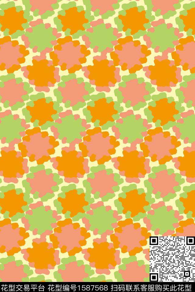 抽象拼色童装传统印花华亿平台下载（图片编号: 1587568） - 瓦栏（Walan）