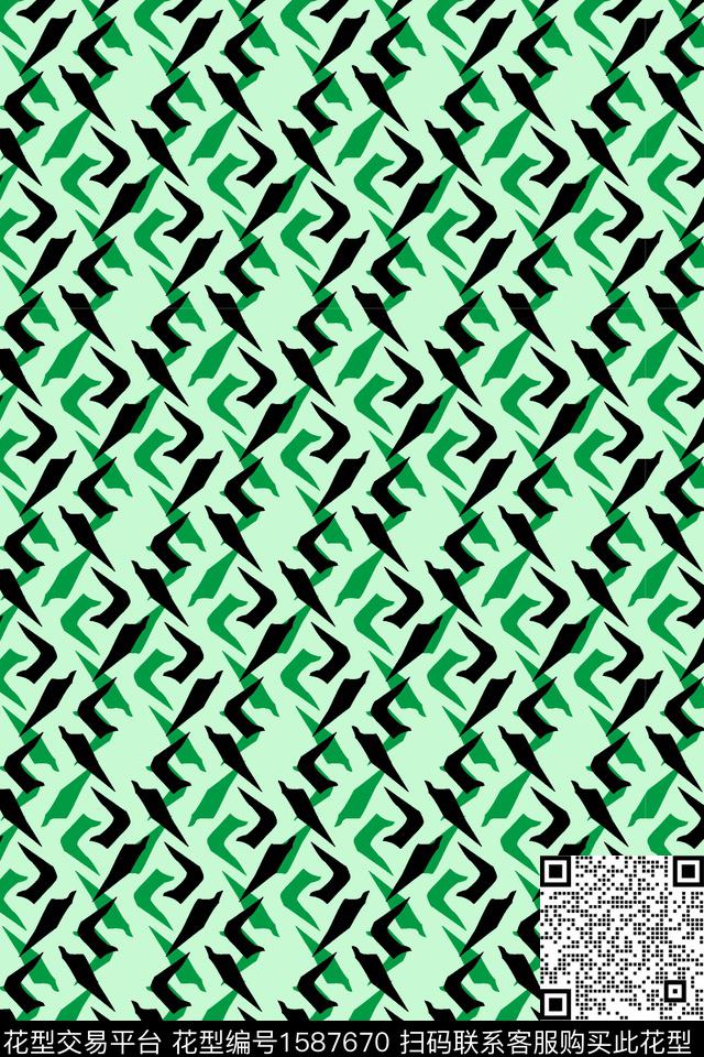 抽象传统印花华亿平台下载（图片编号: 1587670） - 瓦栏（Walan）