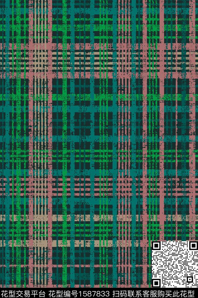 格子肌理条纹数码印花华亿平台下载（图片编号: 1587833） - 瓦栏（Walan）