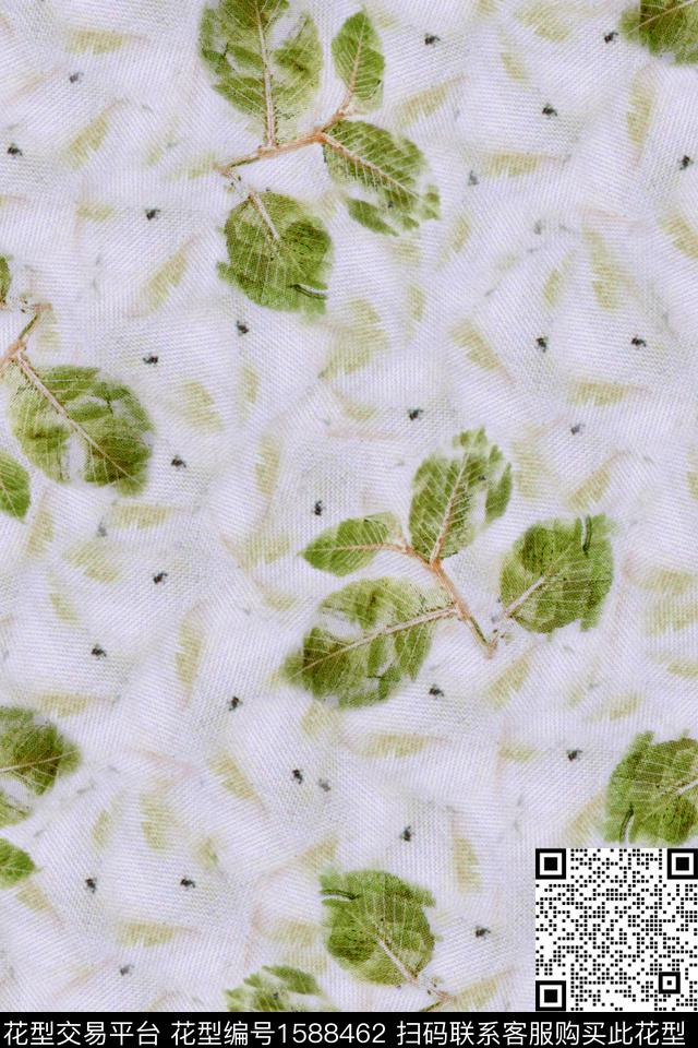 植物布纹底纹数码印花华亿平台下载（图片编号: 1588462） - 瓦栏（Walan）