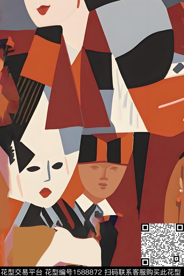 人物数码印花华亿平台下载（图片编号: 1588872） - 瓦栏（Walan）