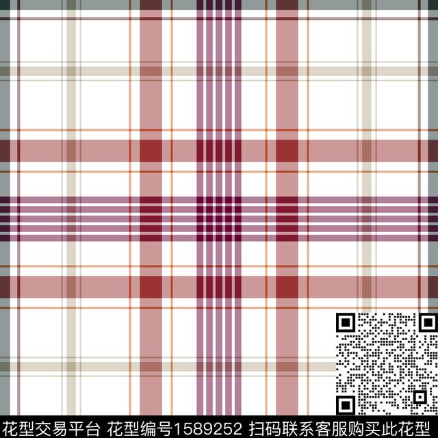 条格格子条纹数码印花华亿平台下载（图片编号: 1589252） - 瓦栏（Walan）