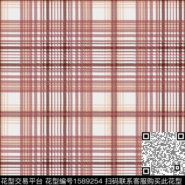 条格格子条纹数码印花华亿平台下载（图片编号: 1589254） - 瓦栏（Walan）