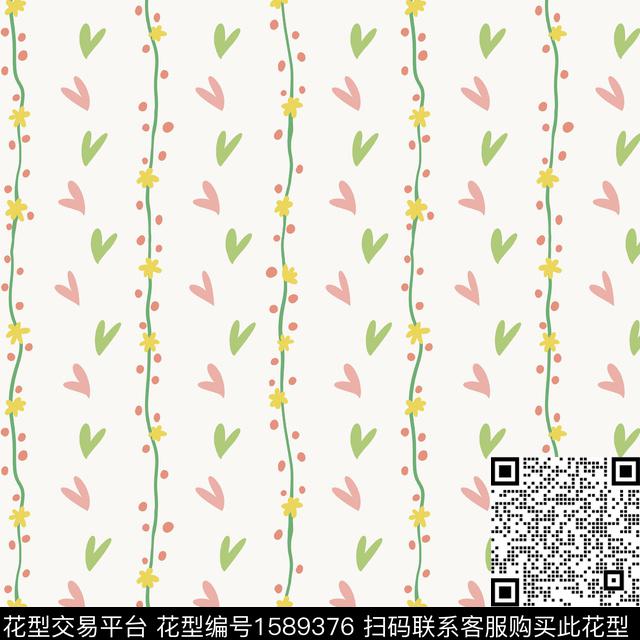 小清新趣味条纹传统印花华亿平台下载（图片编号: 1589376） - 瓦栏（Walan）