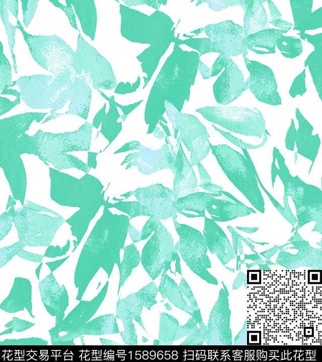 白底花花卉水彩花卉数码印花华亿平台下载（图片编号: 1589658） - 瓦栏（Walan）