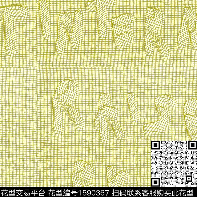 网格线条字母数码印花华亿平台下载（图片编号: 1590367） - 瓦栏（Walan）