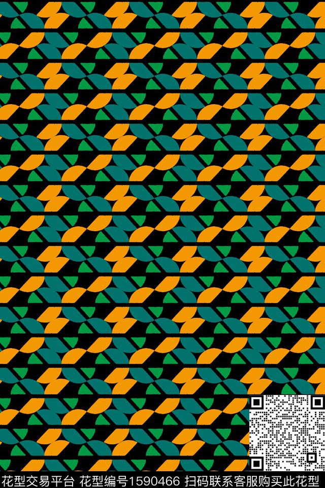 几何条纹拼色传统印花华亿平台下载（图片编号: 1590466） - 瓦栏（Walan）