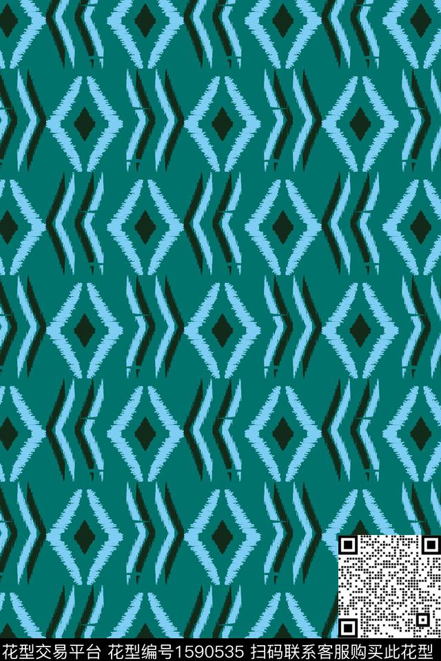 民族风菱形几何传统印花华亿平台下载（图片编号: 1590535） - 瓦栏（Walan）