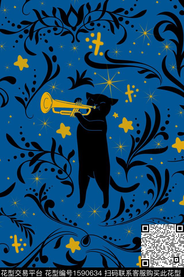 卡通动物植物星星数码印花华亿平台下载（图片编号: 1590634） - 瓦栏（Walan）