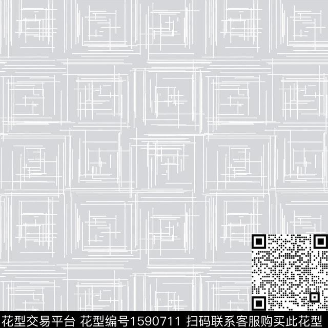 线条里料印花格子传统印花华亿平台下载（图片编号: 1590711） - 瓦栏（Walan）