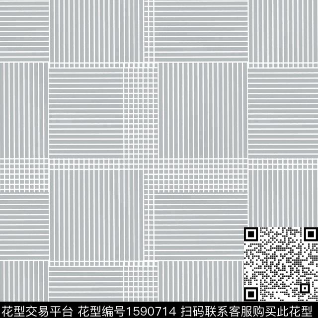 线条里料印花几何传统印花华亿平台下载（图片编号: 1590714） - 瓦栏（Walan）