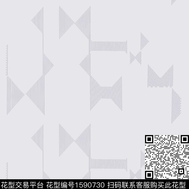 线条里料印花几何传统印花华亿平台下载（图片编号: 1590730） - 瓦栏（Walan）