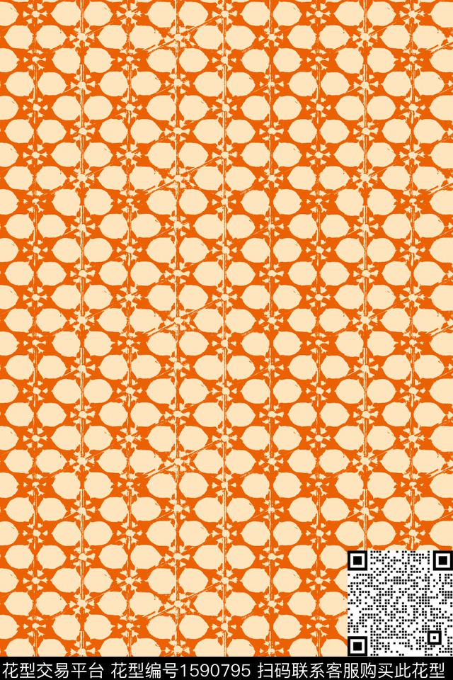 民族风波点几何数码印花华亿平台下载（图片编号: 1590795） - 瓦栏（Walan）