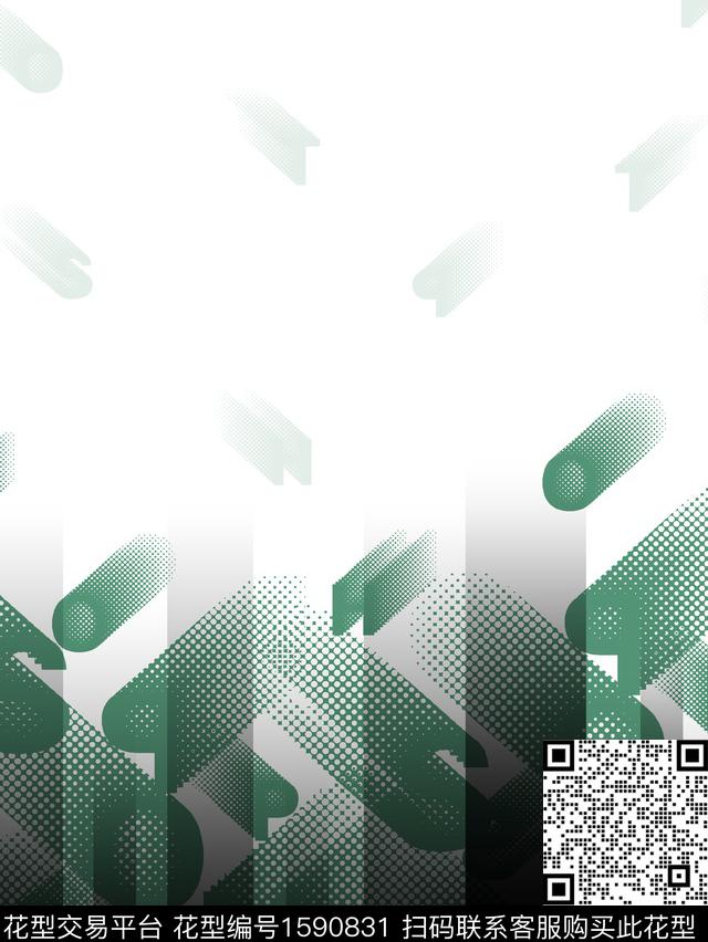 定位花几何男装数码印花华亿平台下载（图片编号: 1590831） - 瓦栏（Walan）