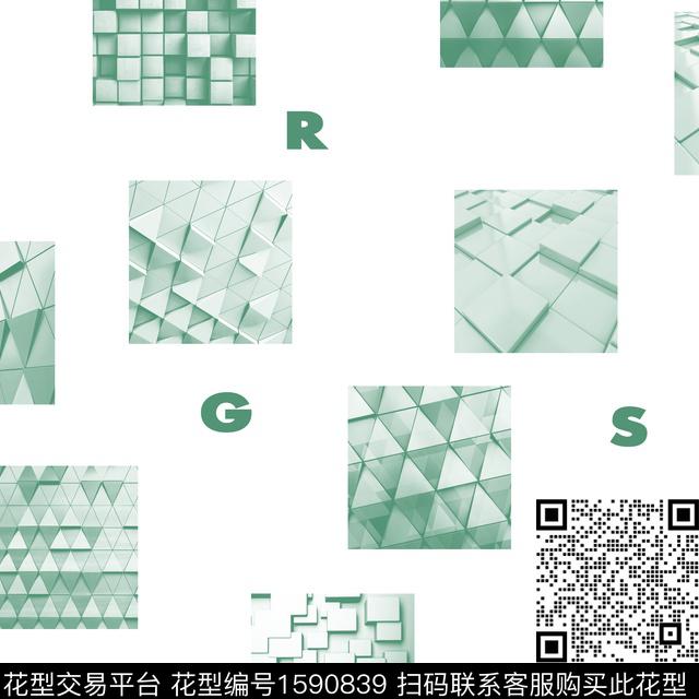 抽象男装几何男装数码印花华亿平台下载（图片编号: 1590839） - 瓦栏（Walan）