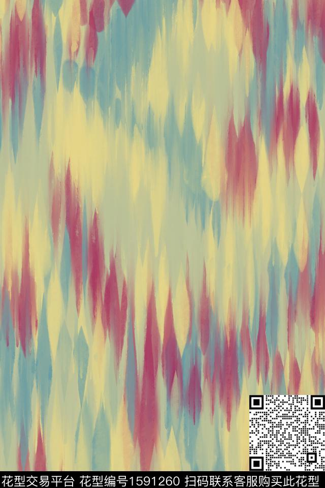 晕染肌理民族风渐变数码印花华亿平台下载（图片编号: 1591260） - 瓦栏（Walan）